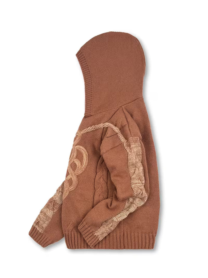 Cypriana - Kapüşonlu Zarif Örgü Kazak