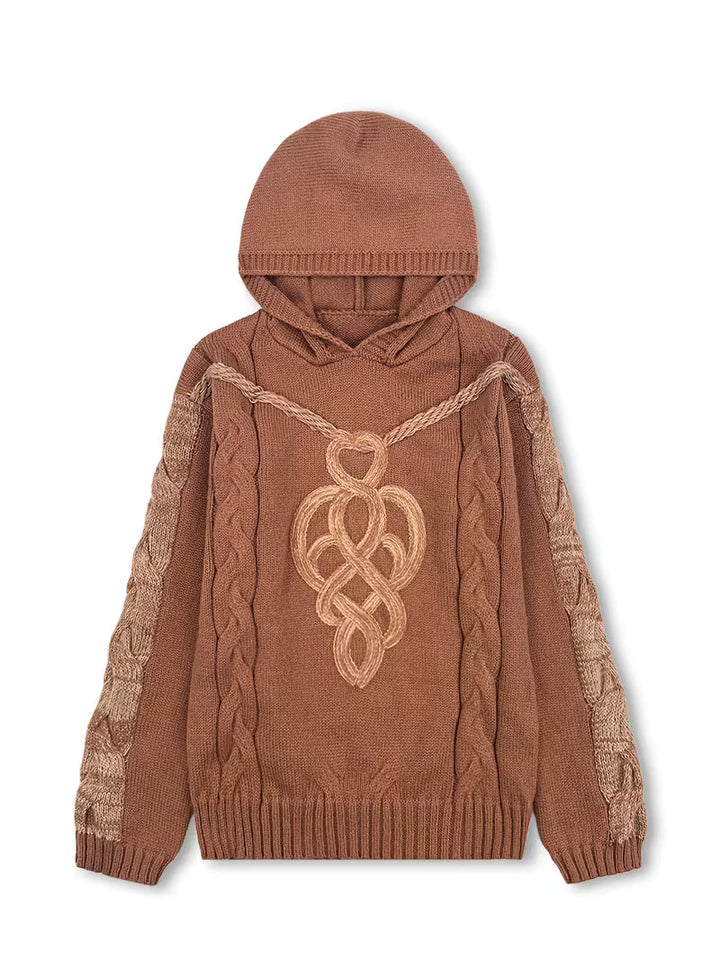 Cypriana - Kapüşonlu Zarif Örgü Kazak