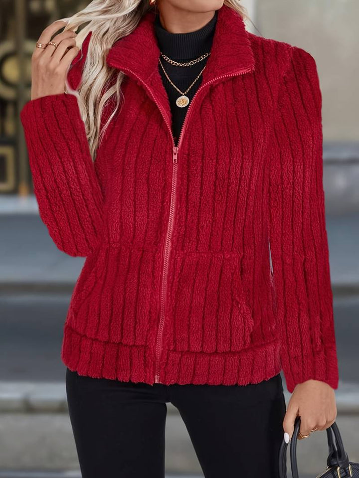 Zoharia - Cepli Şık Uzun Kollu Kışlık Ceket