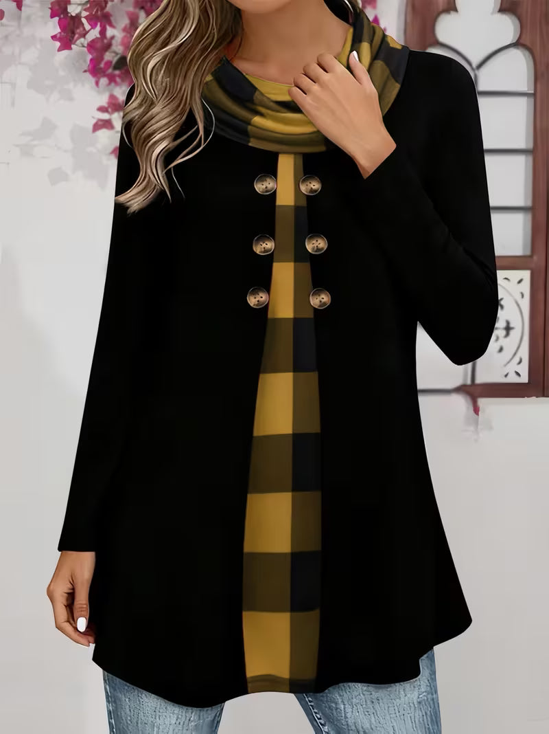 Sahar - Fırfırlı Yakalı Tişört