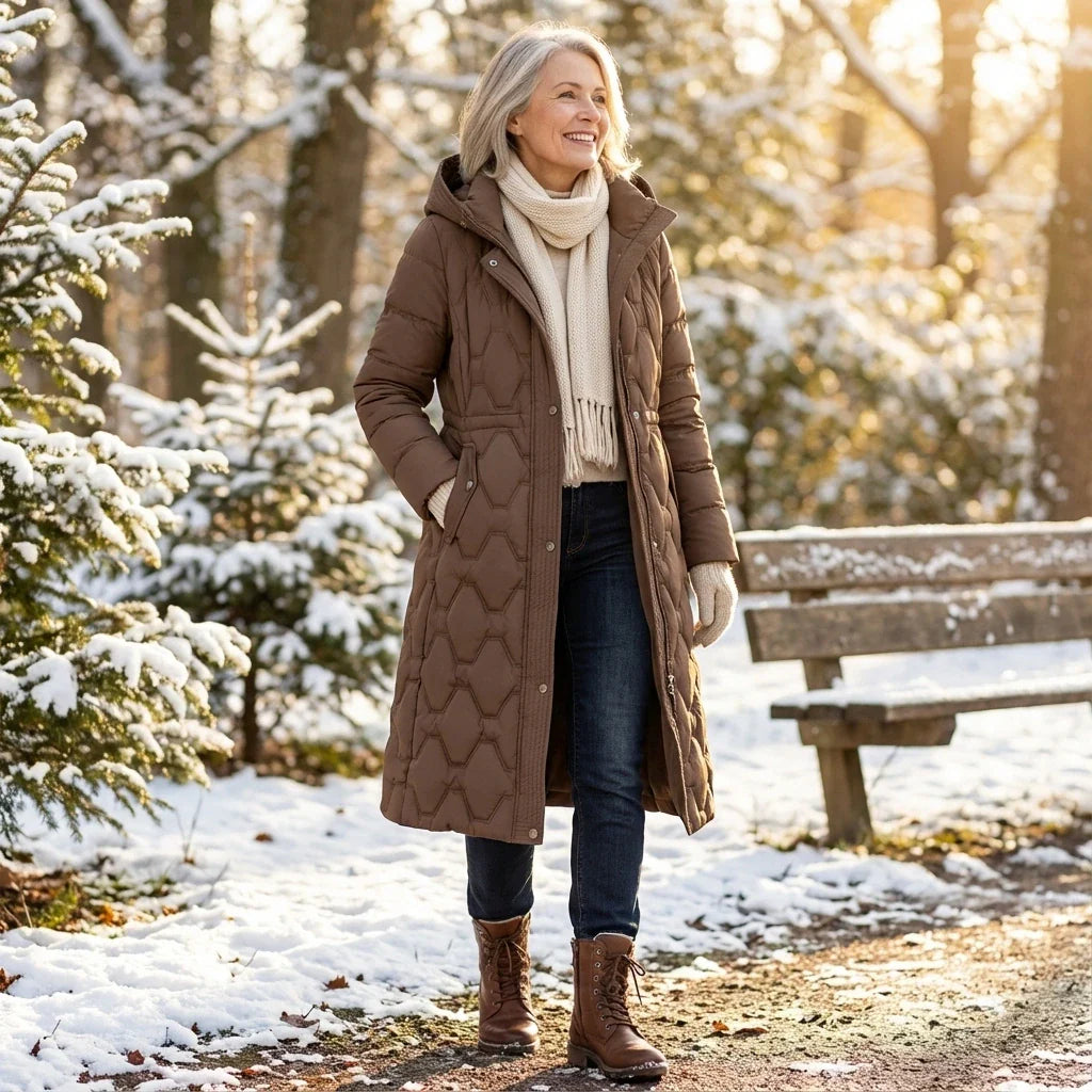 Branimira - Kapüşonlu Uzun Aşağı Ceket