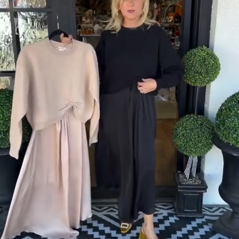 Lilee - Bükümlü Düğümlü Üst Ve Maxi Elbise