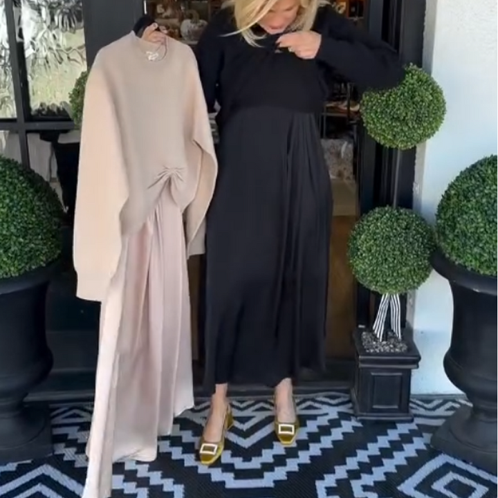 Lilee - Bükümlü Düğümlü Üst Ve Maxi Elbise