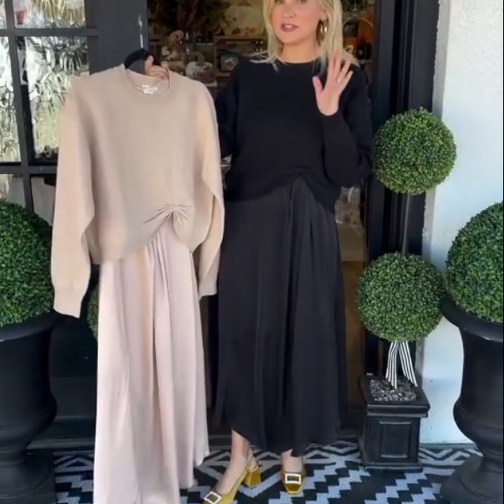 Lilee - Bükümlü Düğümlü Üst Ve Maxi Elbise