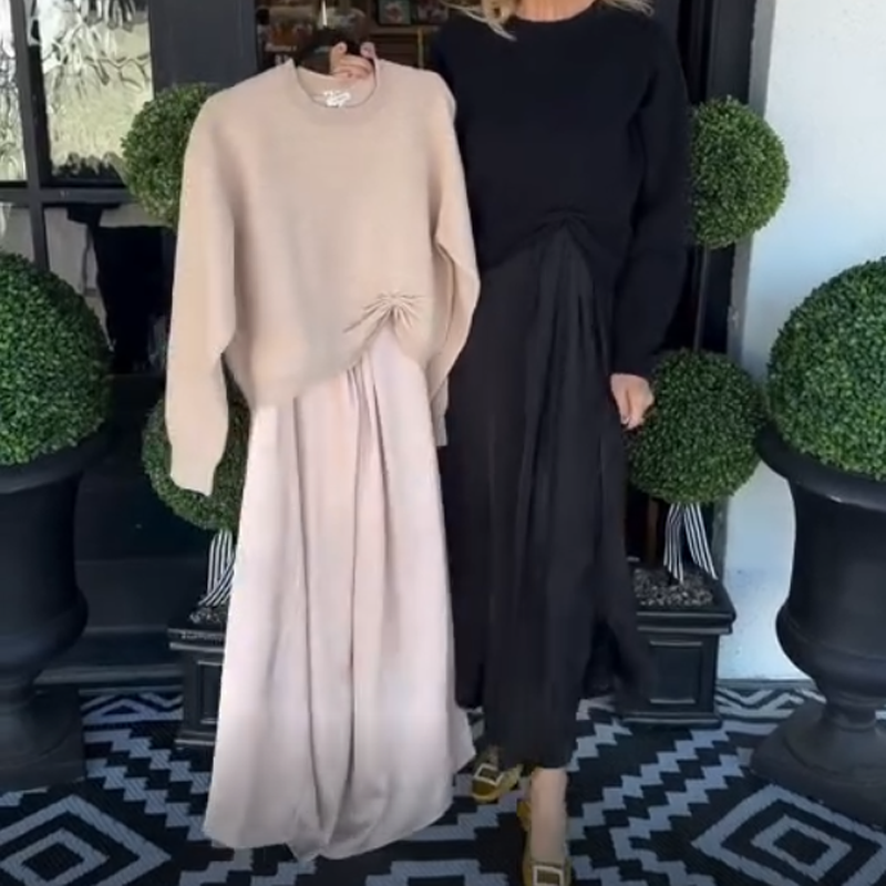 Lilee - Bükümlü Düğümlü Üst Ve Maxi Elbise